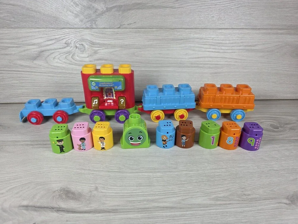 LeapFrog LeapBuilders 123 Counting Train Plastic Educational Toy Set SU44